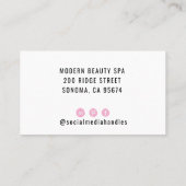 Tarot Theme Makeup Artist Business Card Visitenkarte (Rückseite)