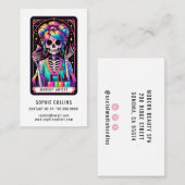 Tarot Theme Makeup Artist Business Card Visitenkarte (Vorne/Hinten)