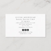 Tarot Themed Baker Konditorei Koch Dessert Caterer Visitenkarte (Rückseite)