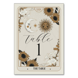 Tarot-Tischnummern Hochzeiten von Sun Moon-Aligned Tischnummer