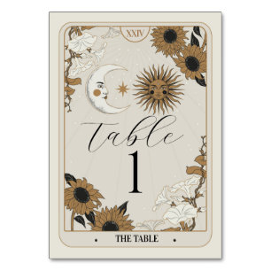 Tarot-Tischnummern Hochzeiten von Sun Moon-Aligned Tischnummer