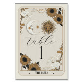 Tarot-Tischnummern Hochzeiten von Sun Moon-Aligned Tischnummer (Vorderseite)
