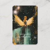 Tarot, Universe Wings-Woman QR Code Business Card Visitenkarte (Vorderseite)