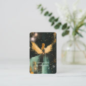 Tarot, Universe Wings-Woman QR Code Business Card Visitenkarte (Stehend Vorderseite)