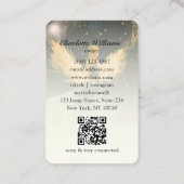 Tarot, Universe Wings-Woman QR Code Business Card Visitenkarte (Rückseite)