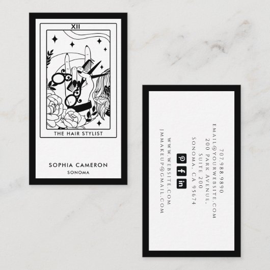 Tarot-Visitenkarte Visitenkarte (Vorne/Hinten)