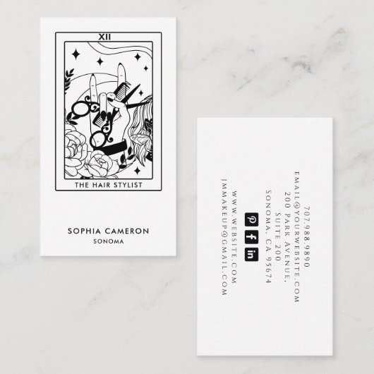 Tarot-Visitenkarte Visitenkarte (Vorne/Hinten)