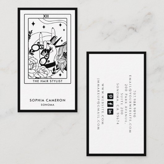Tarot-Visitenkarte Visitenkarte (Vorne/Hinten)