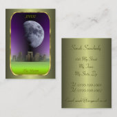 Tarot-Visitenkarten - der Mond Visitenkarte (Vorne/Hinten)