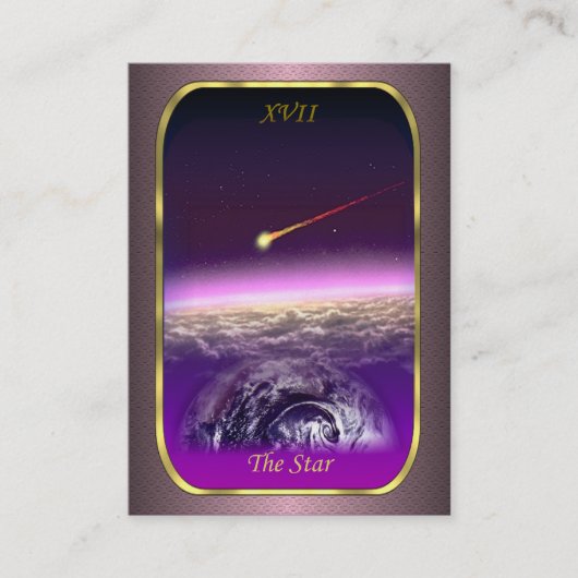 Tarot-Visitenkarten - die Stern-Karte Visitenkarte (Vorderseite)
