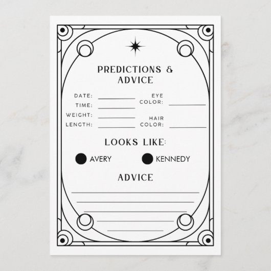 Tarot-Vorhersagen und Ratgeber-Karte Hinweiskarte (Rückseite)