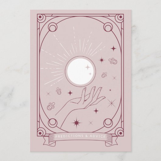 Tarot-Vorhersagen und Ratgeber-Karte Rosa Hinweiskarte (Vorderseite)