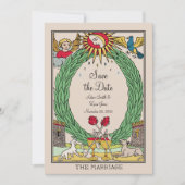 Tarot Wedding Invitation - Tarot Save the Date Einladung (Vorderseite)