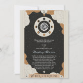 Tarot Wheel of Fortune Celestial Baby Shower Einladung (Rückseite)