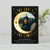 Tarot Witchy Abschluss Foto Announccard Folieneinladung (Stehend vorne)