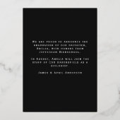 Tarot Witchy Abschluss Foto Announccard Folieneinladung (Rückseite)