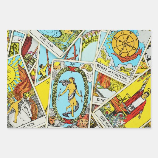 Tarot Wrapping Paper Flat Sheet Set 3 Geschenkpapier Set (Vorderseite 3)
