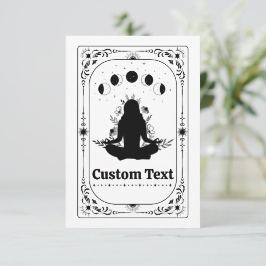 Tarot Yoga Lehrer Geburtstagsfeier Abschluss (Stehend Vorderseite)