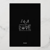 Tarot Zodiac Sign Evil Eye Black Celestial Hochzei Folieneinladung (Rückseite)