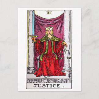 Tarotgerechtigkeit Postkarte