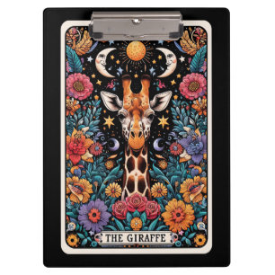 Tarotkarte der Giraffe – Whimsical Spirit-Tier Klemmbrett