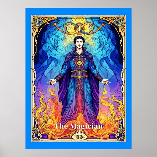 Tarotkarte Der Magier Poster (Vorne)
