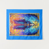 Tarotkarte Der Magier Wandteppich (Vorderseite (Horizontal))
