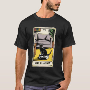 Tarotkarte Der Wagen Katzenroboter Staubsauger Fu T-Shirt