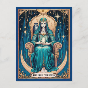Tarotkarte, die Hohepriesterin 2 Postkarte