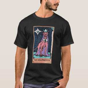 Tarotkarte Die Hohepriesterin Und Sphynx-Katze  Ok T-Shirt