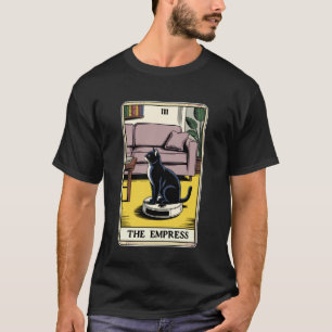 Tarotkarte Die Kaiserin Katze Auf Roboter-Staubsau T-Shirt