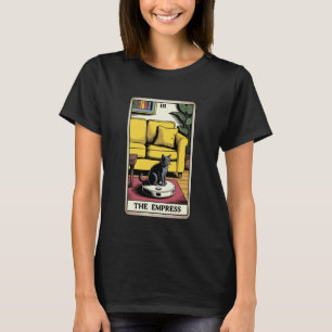 Tarotkarte Die Kaiserin Katze Auf Roboter-Staubsau T-Shirt