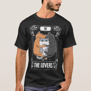 Tarotkarte Gothic Astrologie Okkultismus Die Katze T-Shirt