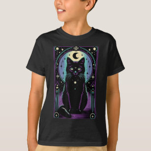 Tarotkarte Halbmond Schwarze Katze Liebhaber Tarot T-Shirt