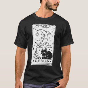 Tarotkarte Halbmond und Katze Grafik 1 T-Shirt