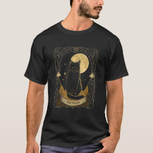 Tarotkarte Halbmond und Katze Grafik T-Shirt
