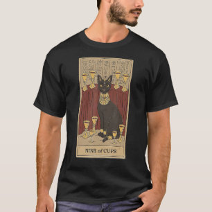 Tarotkarte Neun der Kelche und Katze Kosmisches Gr T-Shirt