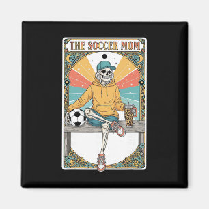 Tarotkarte Skelett Kaffeebecher Byll Sidelin Fußba Magnet