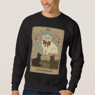 Tarotkarte Urteil und Katze Kosmisches Grafik Katz Sweatshirt