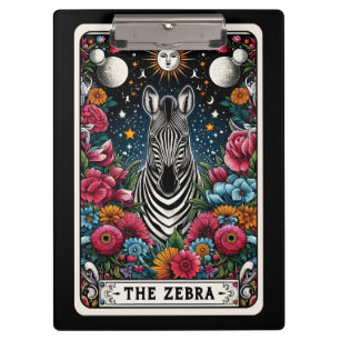Tarotkarte Zebra Mystisches Geisttier Klemmbrett
