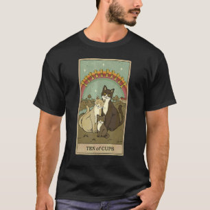 Tarotkarte Zehn der Kelche und Familienkatze Grafi T-Shirt