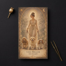 Tarotkarte Zigeunerin Hundeausführerin Boho