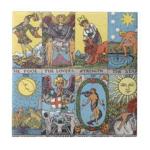 Tarotkarten-Collage Fliese