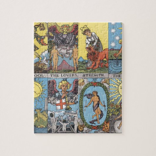 Tarotkarten-Collage Puzzle (Vertikal)