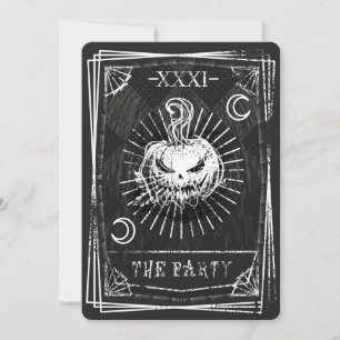 Tarotkarten-Halloween-Einladung Einladung