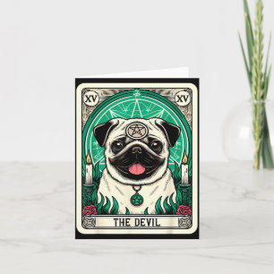 Tarotkarten-Hund Der Teufel Satanisch Goth Hallowe Karte