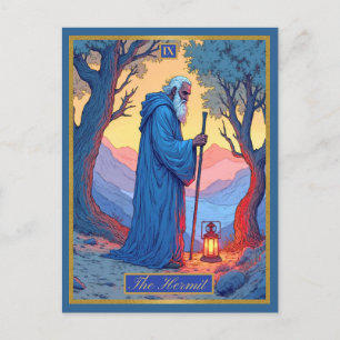Tarotkarten-Illustration, Der Einsiedler Postkarte