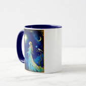 Tarotkarten-Illustration, Der Stern Tasse (Vorderseite Links)