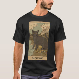 Tarotkarten-Katze Steinbock Sternzeichen Horoskop T-Shirt