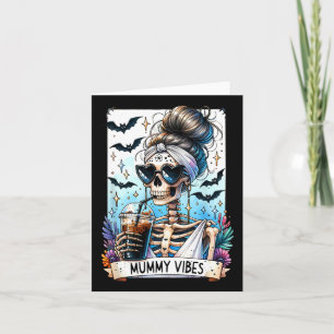 Tarotkarten-Mumien-Vibes Grusel-Saison Skelett-Mam Karte